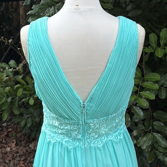 Turquoise floor length maxi dress, size 12 - Picture 5 of 6